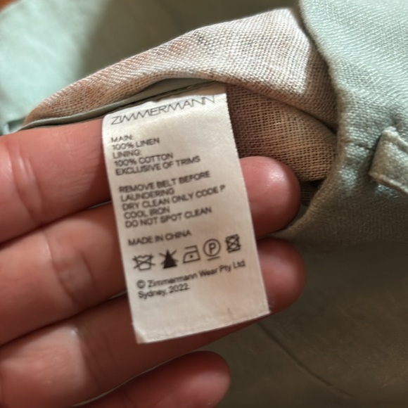 Zimmerman linen shorts size 0 Petite with belt like new! - Picture 9 of 10